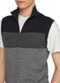  - DREYDEN - Tonal Panel Zip Up Wool Vest