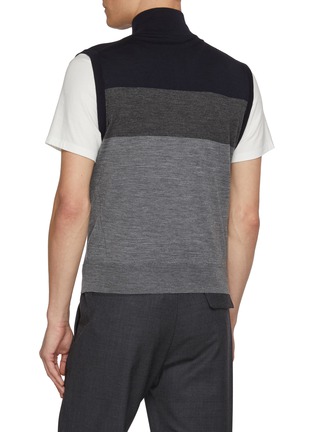 背面 - 点击放大 - DREYDEN - Tonal Panel Zip Up Wool Vest