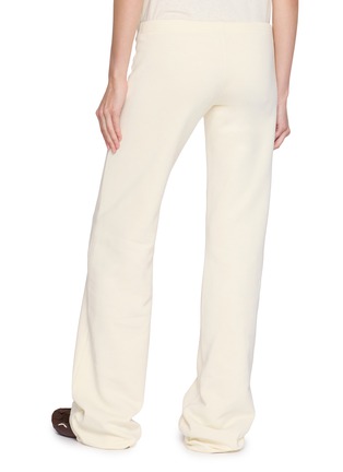 背面 - 点击放大 - BALENCIAGA - Elasticated Drawstring Waisband Logo Cotton Fleece Sweatpants