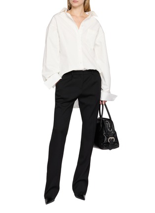 模特儿示范图 - 点击放大 - BALENCIAGA - Classic Cotton Silk Poplin Shirt
