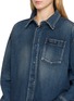  - BALENCIAGA - Classic Distressed Hem Denim Shirt