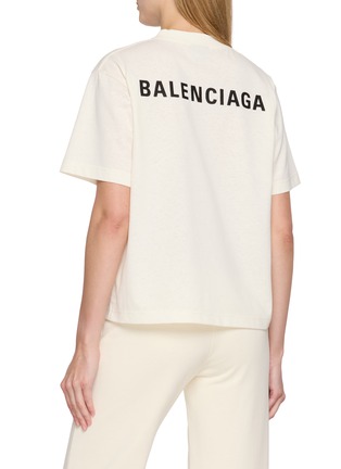 背面 - 点击放大 - BALENCIAGA - Logo Embroidered Cotton T-Shirt