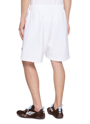 背面 - 点击放大 - BALENCIAGA - 3D Logo Elasticated Waistband Sweatshorts