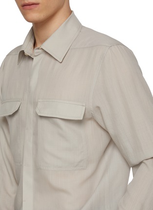  - RICK OWENS - High Twist Wool Work Shirt