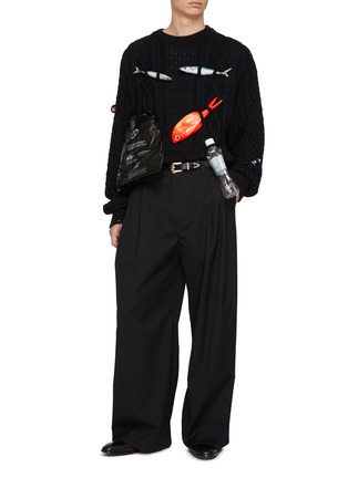 模特儿示范图 - 点击放大 - DOUBLET - Caught In The Cable Fisherman Knitted Sweater