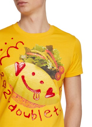  - DOUBLET - Ketchup Message Omurice Printed T-shirt