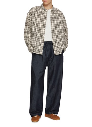 模特儿示范图 - 点击放大 - STUDIO NICHOLSON - 抽绳腰阔腿长裤