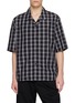 首图 - 点击放大 - STUDIO NICHOLSON - 古巴领格纹纯棉短袖衬衫