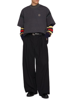 模特儿示范图 - 点击放大 - KOLOR - Logo Embroidered Mock Neck Top