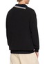 背面 - 点击放大 - KOLOR - Smiley Face Intarsia Asymmetrical Polo Collar Sweater