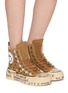 模特儿示范图 - 点击放大 - NAN-KU COUTURE - Embellished High Top Women's Sneakers