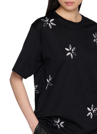  - SUZUSAN - Flower Shibori Motif Giza Cotton T-Shirt
