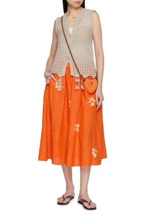 模特儿示范图 - 点击放大 - SUZUSAN - Floral Motif Elasticated Waistband Skirt