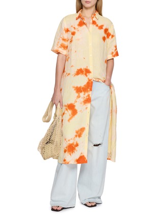 模特儿示范图 - 点击放大 - SUZUSAN - Tie-Dye Linen Shirt Dress