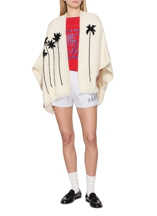模特儿示范图 - 点击放大 - WEHVE - Bella Palm Embroidered Knit Cardigan