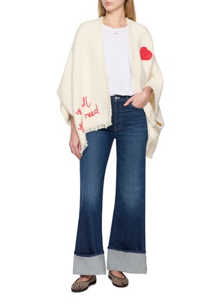 模特儿示范图 - 点击放大 - WEHVE - Bella Love Is All You Need Embroidered Knit Cardigan