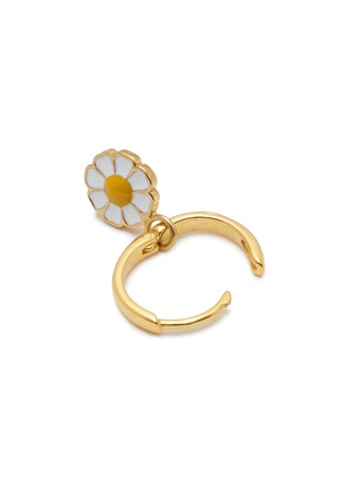 细节 - 点击放大 - WILHELMINA GARCIA - 18K Gold Plated Daisy Hoop Earrings