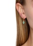 模特儿示范图 - 点击放大 - WILHELMINA GARCIA - 18K Gold Plated Turtle Hoop Earrings