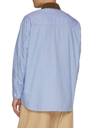 背面 - 点击放大 - COMME DES GARÇONS HOMME - Corduroy Collar Chequered Cotton Shirt