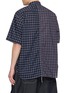 背面 - 点击放大 - COMME DES GARÇONS HOMME - Short Sleeve Panelled Chequered Cotton Shirt