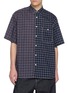 首图 - 点击放大 - COMME DES GARÇONS HOMME - Short Sleeve Panelled Chequered Cotton Shirt