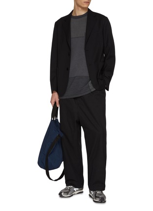 模特儿示范图 - 点击放大 - COMME DES GARÇONS HOMME - Patchwork Panel Cotton Jersey T-Shirt