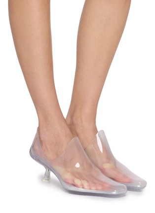 模特儿示范图 - 点击放大 - LOEWE - 45 EMILY 透明 PVC 中跟短靴