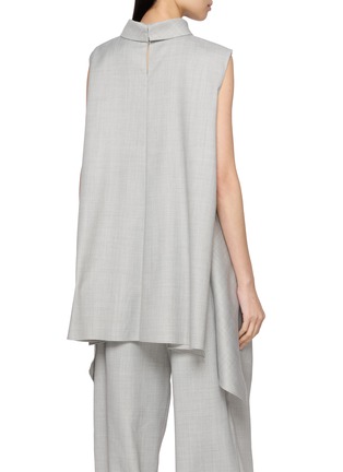 背面 - 点击放大 - R2W - Romilda Sleeveless High Neck Flared Wool Top
