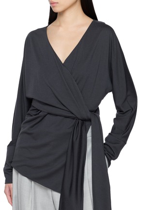  - R2W - Tiea Side Tied V-Neck Top