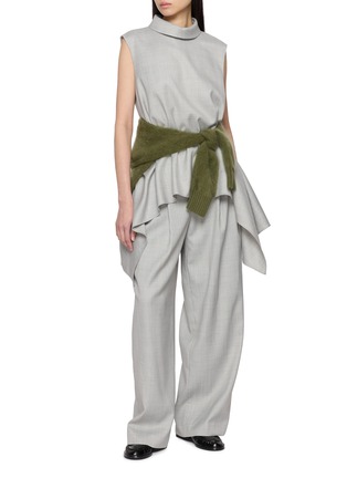 模特儿示范图 - 点击放大 - R2W - Romilda Wide Leg Wool Tailored Pants