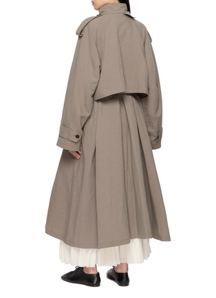 背面 - 点击放大 - R2W - Lumira Draped Linen Cotton Trenchcoat