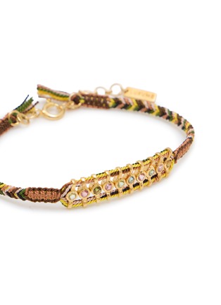 细节 - 点击放大 - MARIE LAURE CHAMOREL - Sterling Silver Silk Yarn Diamond Bracelet