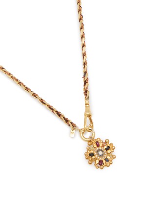 细节 - 点击放大 - MARIE LAURE CHAMOREL - Sterling Silver Silk Yarn Diamond Necklace