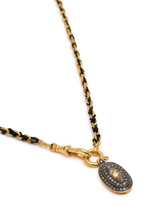 细节 - 点击放大 - MARIE LAURE CHAMOREL - Pendant Gold Plated Silver Silk Yarn Necklace