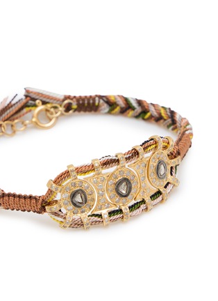 细节 - 点击放大 - MARIE LAURE CHAMOREL - Sterling Silver Silk Yarn Diamond Bracelet