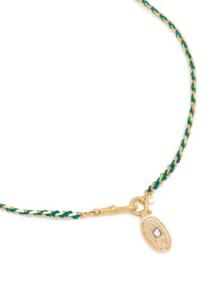 细节 - 点击放大 - MARIE LAURE CHAMOREL - Sterling Silver Silk Yarn Diamond Necklace
