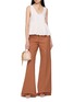模特儿示范图 - 点击放大 - CHLOÉ - Flared Cotton Denim Tailored Pants