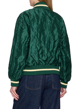 背面 - 点击放大 - LOEWE - Striped Rib Trim Crinkled Bomber Jacket