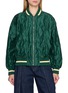 首图 - 点击放大 - LOEWE - Striped Rib Trim Crinkled Bomber Jacket