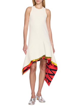 模特儿示范图 - 点击放大 - LOEWE - Asymmetrical Layered Hem Graphic Dress