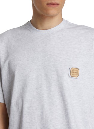  - SOLID HOMME - Oversized Logo Patch Cotton T-Shirt