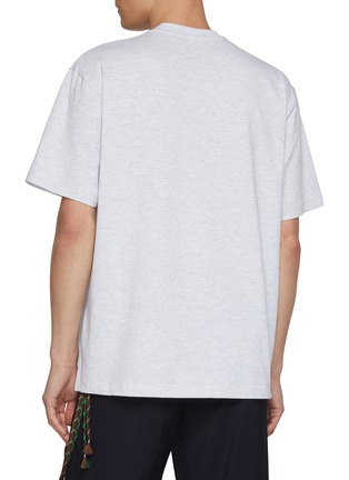 背面 - 点击放大 - SOLID HOMME - Oversized Logo Patch Cotton T-Shirt