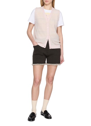 模特儿示范图 - 点击放大 - BARRIE - 条纹针织背心