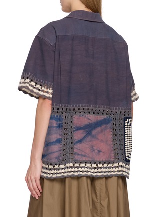 背面 - 点击放大 - STORY MFG - Short Sleeve Hand Crochet Patchwork Shirt