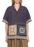 首图 - 点击放大 - STORY MFG - Short Sleeve Hand Crochet Patchwork Shirt