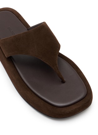 细节 - 点击放大 - SALONDEJU - Pboy Platform Suede Thong Sandals