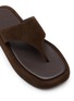 细节 - 点击放大 - SALONDEJU - Pboy Platform Suede Thong Sandals