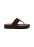 首图 - 点击放大 - SALONDEJU - Pboy Platform Suede Thong Sandals