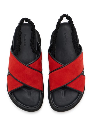 细节 - 点击放大 - SALONDEJU - 45 Smooth X Band Leather Sandals