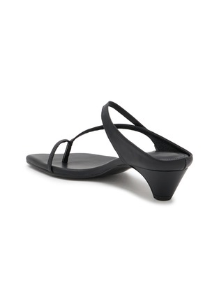  - SALONDEJU - 40 Oblique Heeled Leather Sandals